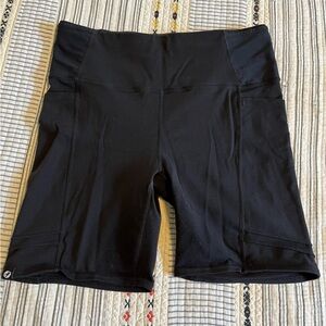 Oiselle long pocket jogger shorts black size 12